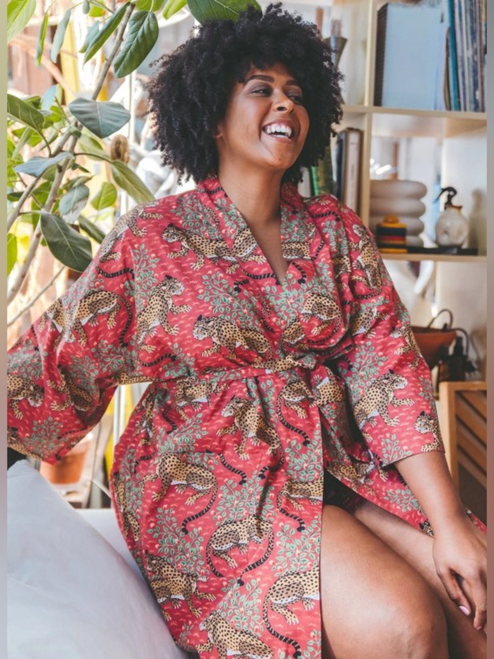 Printfresh Bagheera Robe Scarlet 4X